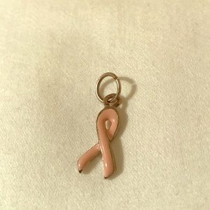 Breast cancer ribbon charm